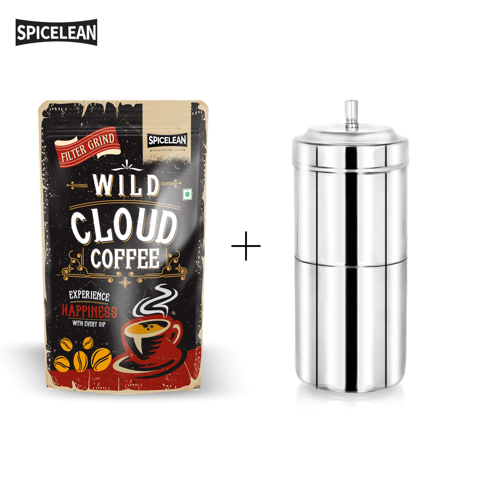 WCC-Steel-Filter.png Steel Filter Coffee Maker & Filter Coffee Powder Combo Pack - Image 1
